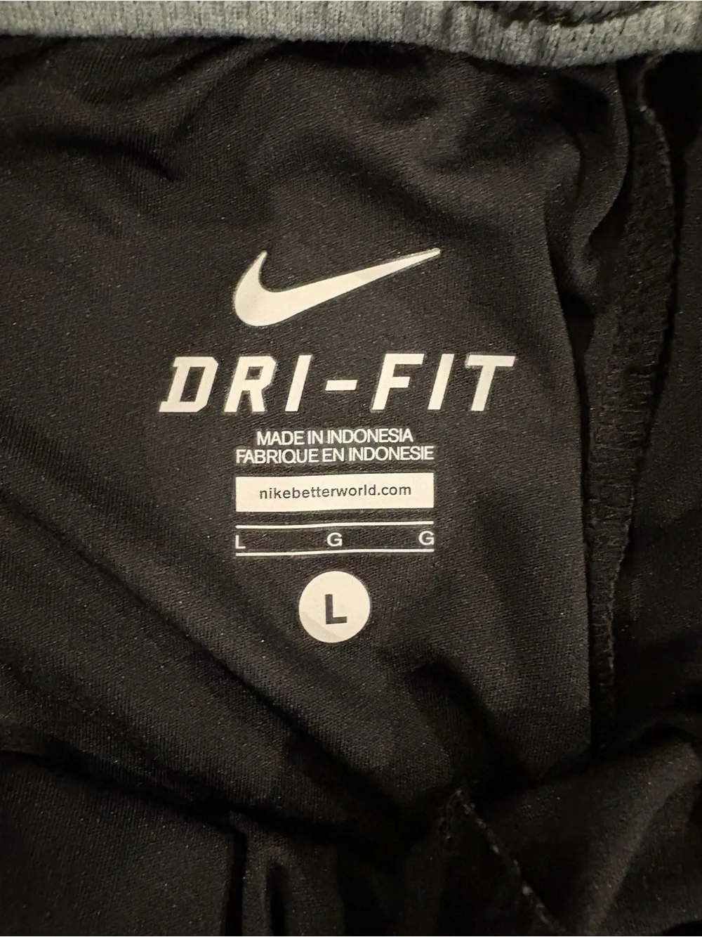 Nike Men’s Black Athletic Shorts with Gray Side Panels